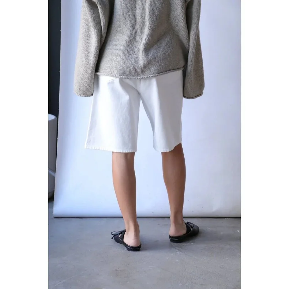 Loulou Studio Isu Shorts in Ivory 25 New Womens Bermuda Long Knee
